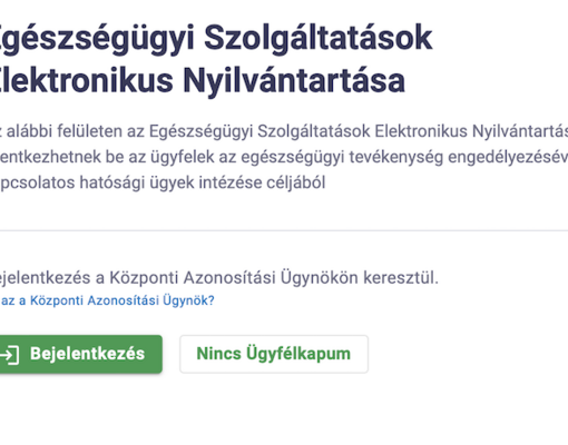 Egészségügyi Szolgáltatások Elektronikus Nyilvántartása (ESZENY)