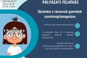 Újraindult a rászoruló gyermekek szemüvegtámogatási programja Újraindult a rászoruló gyermekek szemüvegtámogatási programja