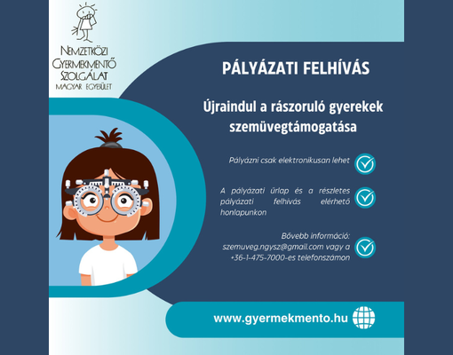 Újraindult a rászoruló gyermekek szemüvegtámogatási programja Újraindult a rászoruló gyermekek szemüvegtámogatási programja